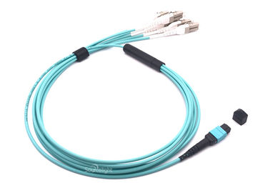 China Mpo verde Mtp al Fanout de cable de fribra óptica con varios modos de funcionamiento del Lc 8f quita el corazón 3.0m m a 2.0m m proveedor