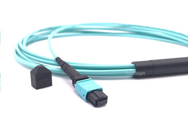 China Fibra óptica Mpo de 12 fibras al puente APC IL 0.3db del cable del remiendo de Mpo proveedor