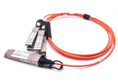 China Cable óptico activo 100G QSFP28 DAC 4 Sfp28 a la fibra del desbloqueo OM3 OM4 Mmf proveedor