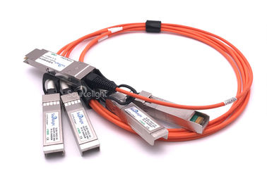 China Módulos QSFP-4X10G-AOC1M QSFP de SFP al cable óptico activo del desbloqueo de 4 SFP+ proveedor